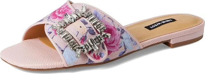 Nine West Laniey Women's Dress Sandals Pink Mystic Garden Print : 10 M, Synthetic - Image 5