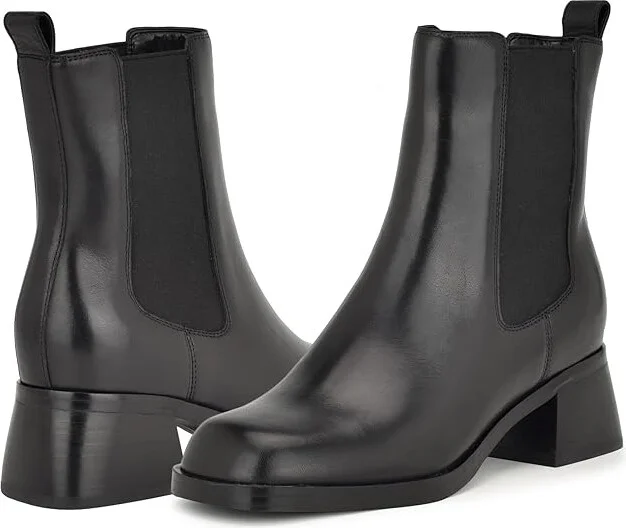 Nine West Leriv Women's Boots Black Leather : 7 M, Leather/Rubber
