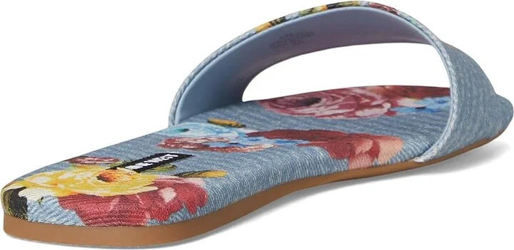 Nine West Lolipop Women's Dress Sandals Blue Scattered Rose Denim : 5.5 M, Synthetic - Image 4