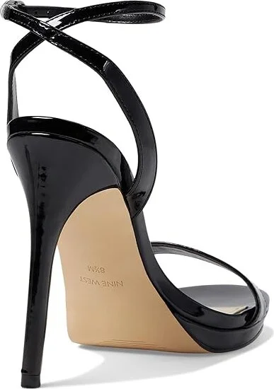 Nine West Loola Women's Sandals Black Patent : 6.5 M, Leather/Rubber - Image 4