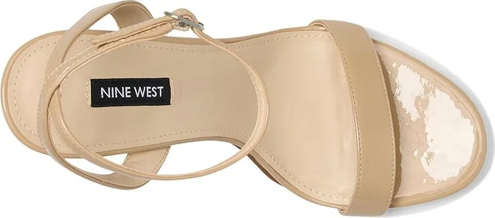 Nine West Loola Women's Sandals Light Natural Patent : 8 M, Leather - Image 2