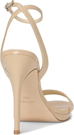 Nine West Loola Women's Sandals Light Natural Patent : 8 M, Leather - Image 4