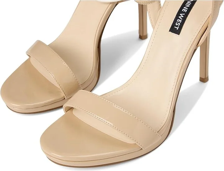 Nine West Loola Women's Sandals Light Natural Patent : 8 M, Leather - Image 7