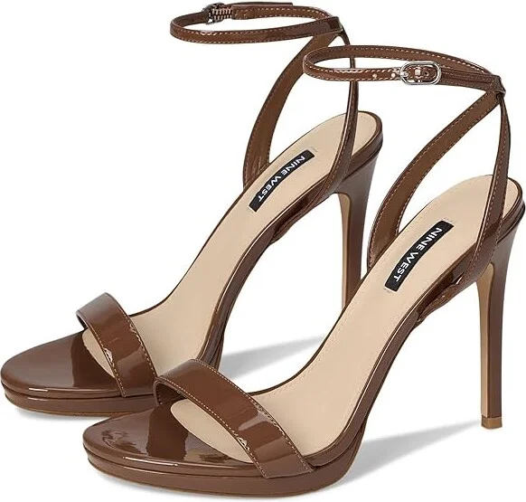 Nine West Loola Women's Sandals Maple Patent : 10 M, Leather