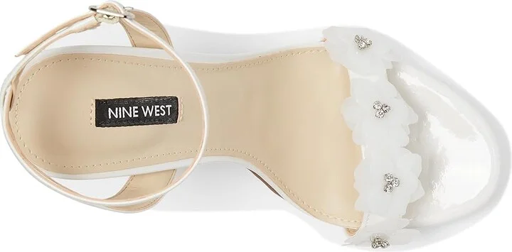 Nine West Lovely Women's Dress Sandals White Patent : 9.5 M, Synthetic - Image 2