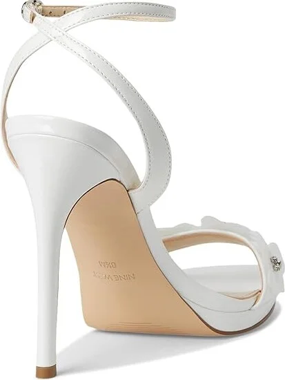 Nine West Lovely Women's Dress Sandals White Patent : 9.5 M, Synthetic - Image 4