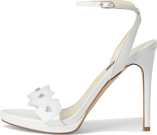 Nine West Lovely Women's Dress Sandals White Patent : 9.5 M, Synthetic - Image 6