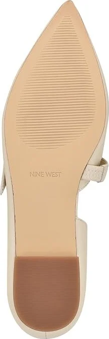 Nine West Luso Women's Flat Shoes Cream Leather : 6 M - Image 3