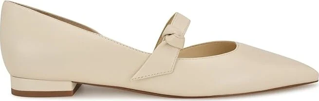 Nine West Luso Women's Flat Shoes Cream Leather : 6 M - Image 5