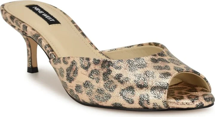 Gold Metallic/Black Leopard Print