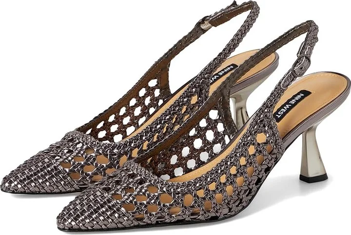 Nine West Madalene High Women's Heels Pewter : 7 M, Rubber/Synthetic