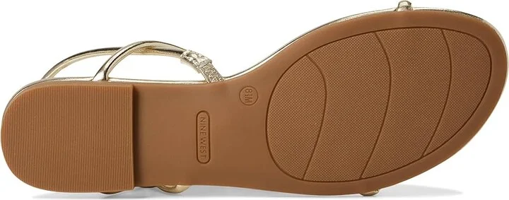 Nine West Maizy Women's Dress Sandals Gold : 9 M, Faux Leather - Image 3