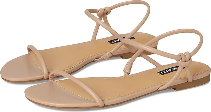 Nine West Maizy Women's Dress Sandals Light Natural : 9.5 M, Faux Leather