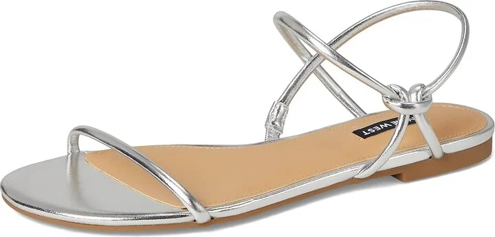 Nine West Maizy Women's Dress Sandals Silver : 9.5 M, Faux Leather - Image 5