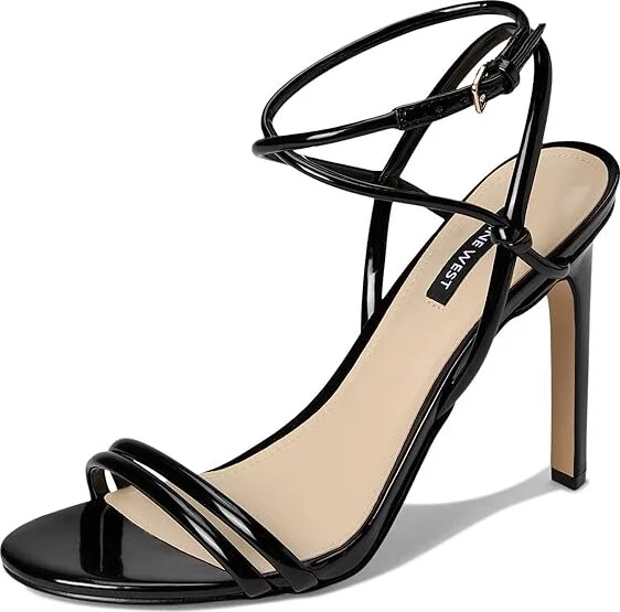 Nine West Malaya Women's Dress Sandals Black Patent : 7.5 M, Faux Leather - Image 5