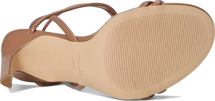 Nine West Malaya Women's Dress Sandals Medium Natural Patent : 9 M, Faux Leather - Image 3