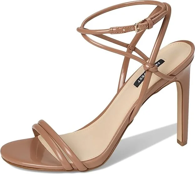 Nine West Malaya Women's Dress Sandals Medium Natural Patent : 9 M, Faux Leather - Image 5