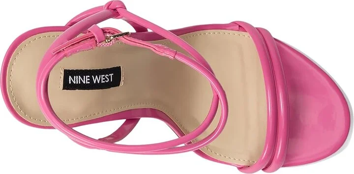 Nine West Malaya Women's Dress Sandals Neon Pink Patent : 10 M, Faux Leather - Image 2