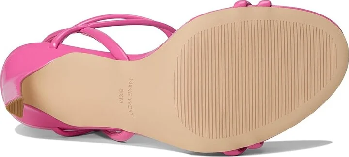 Nine West Malaya Women's Dress Sandals Neon Pink Patent : 10 M, Faux Leather - Image 3