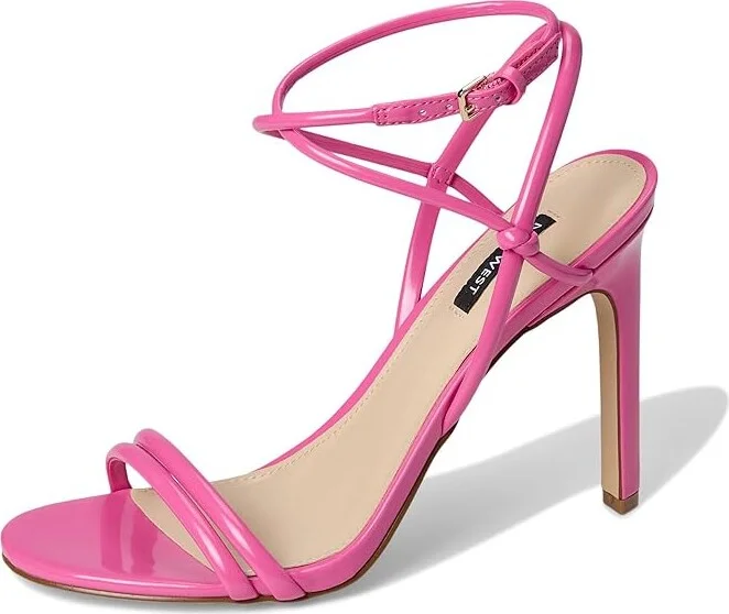 Nine West Malaya Women's Dress Sandals Neon Pink Patent : 10 M, Faux Leather - Image 5