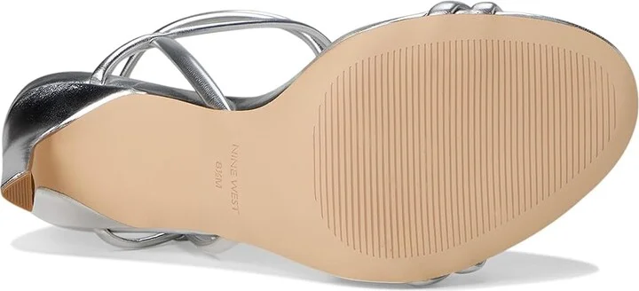 Nine West Malaya Women's Dress Sandals Silver : 6 M, Faux Leather - Image 3