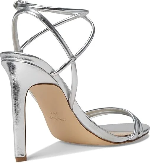 Nine West Malaya Women's Dress Sandals Silver : 6 M, Faux Leather - Image 4