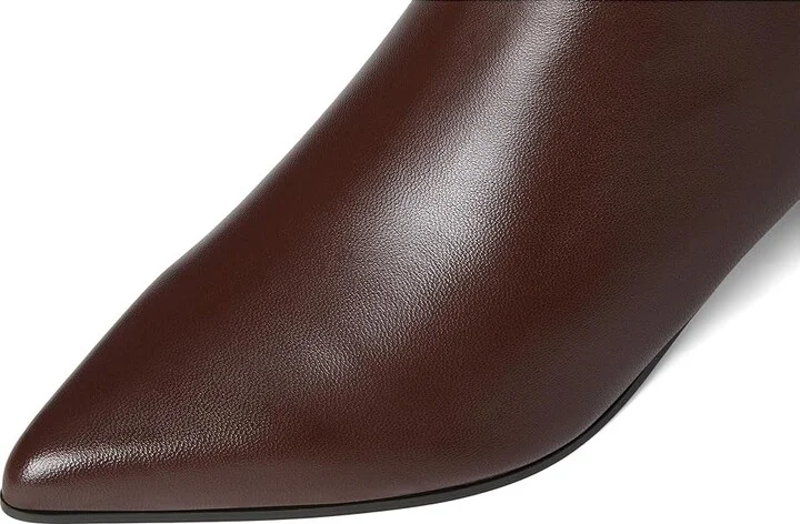 Nine West Maribu Women's Boots Dark Brown Leather : 8 M, Leather/Rubber - Image 2