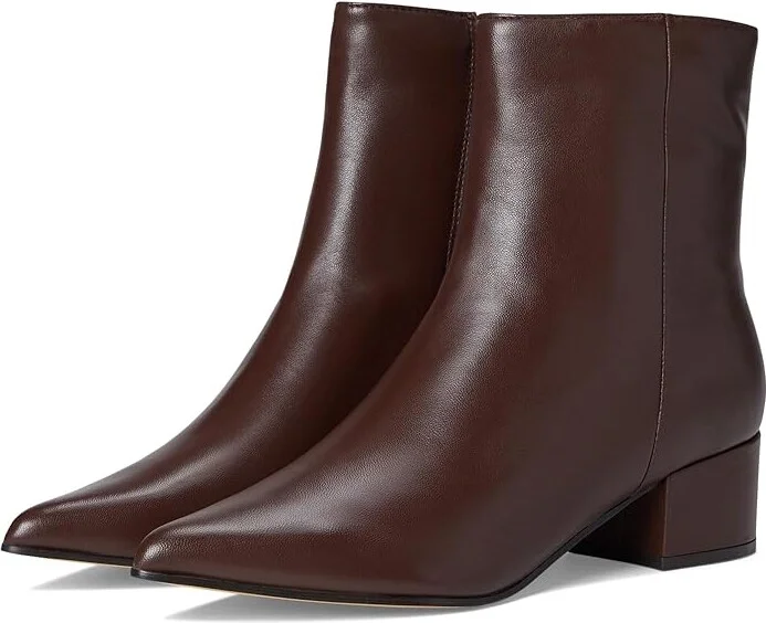 Nine West Maribu Women's Boots Dark Brown Leather : 8 M, Leather/Rubber