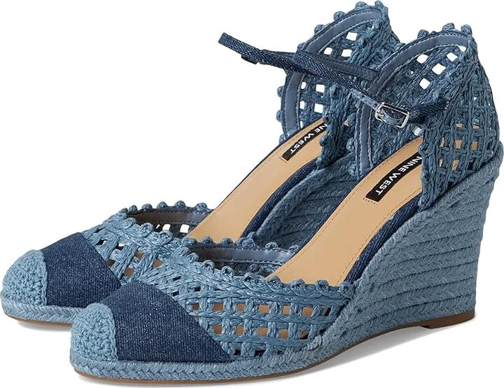 Nine West Mckinly Women's Shoes Blue Denim : 5.5 M, Synthetic