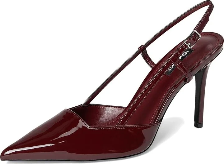 Nine West Mianda Women's Shoes Dark Red Patent : 5.5 M, Synthetic - Image 5