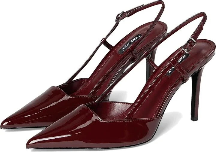 Nine West Mianda Women's Shoes Dark Red Patent : 5.5 M, Synthetic