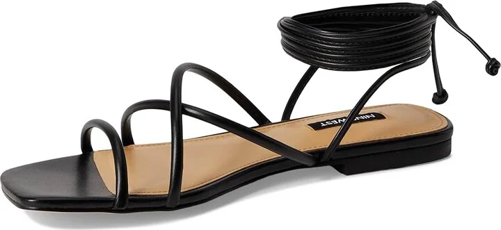 Nine West Mikila Women's Dress Sandals Black : 6 M, Faux Leather