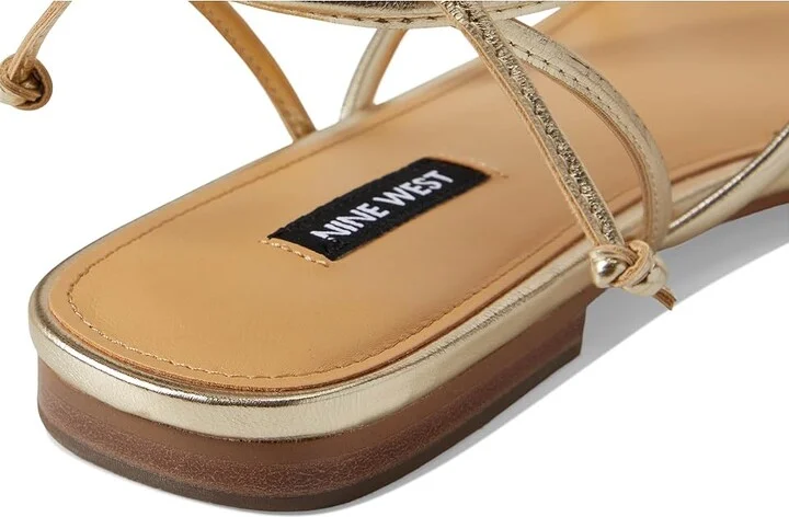 Nine West Mikila Women's Dress Sandals Gold : 5 M, Faux Leather - Image 2