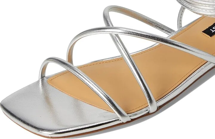 Nine West Mikila Women's Dress Sandals Silver : 9 M, Faux Leather - Image 2