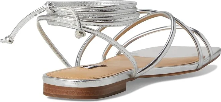 Nine West Mikila Women's Dress Sandals Silver : 9 M, Faux Leather - Image 4