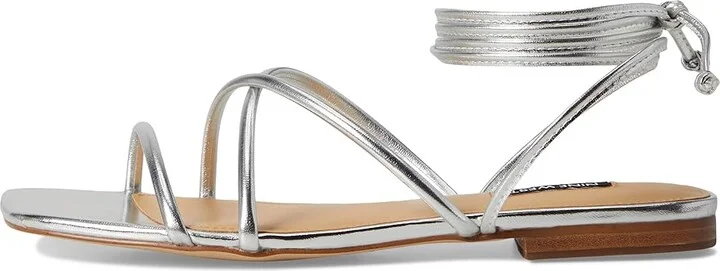 Nine West Mikila Women's Dress Sandals Silver : 9 M, Faux Leather - Image 6