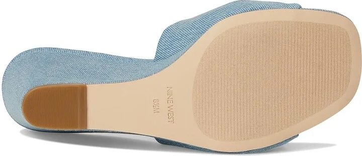 Nine West Nikhil Women's Wedge Shoes Light Blue Denim : 9.5 M, Synthetic - Image 3
