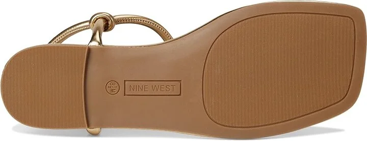 Nine West Nortny Women's Dress Sandals Gold : 9.5 M, Faux Leather - Image 3