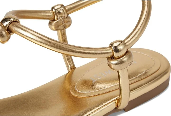 Nine West Nortny Women's Dress Sandals Gold : 9.5 M, Faux Leather - Image 7