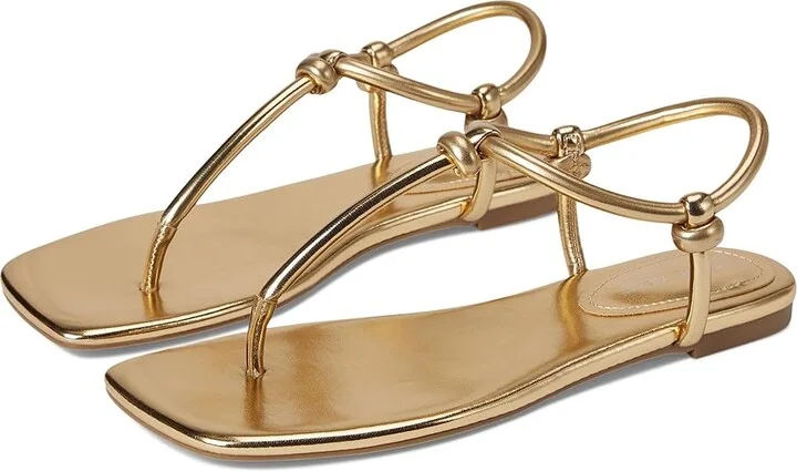 Nine West Nortny Women's Dress Sandals Gold : 9.5 M, Faux Leather