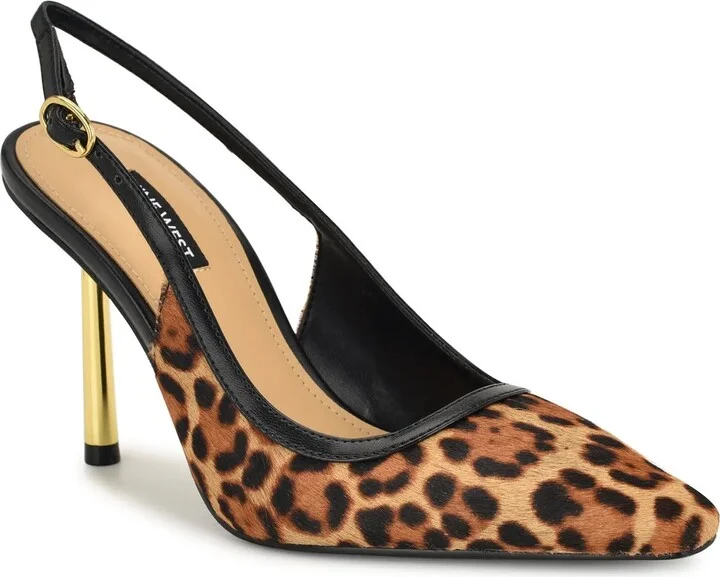 Black/Brown Leopard Print Leather/Calf