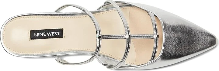 Nine West Paoly Women's Shoes Silver : 8.5 M, Leather/Rubber - Image 2