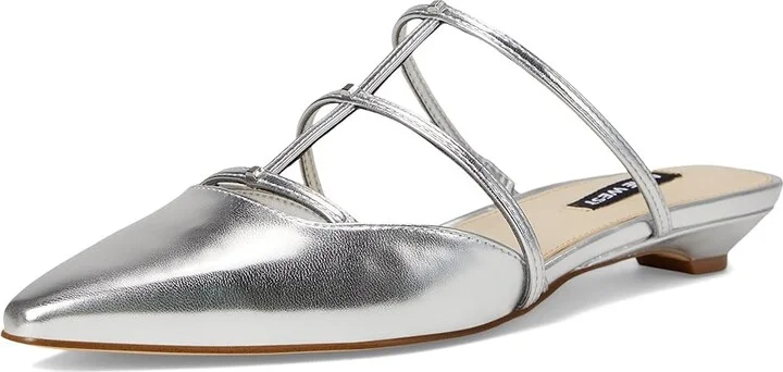 Nine West Paoly Women's Shoes Silver : 8.5 M, Leather/Rubber - Image 5