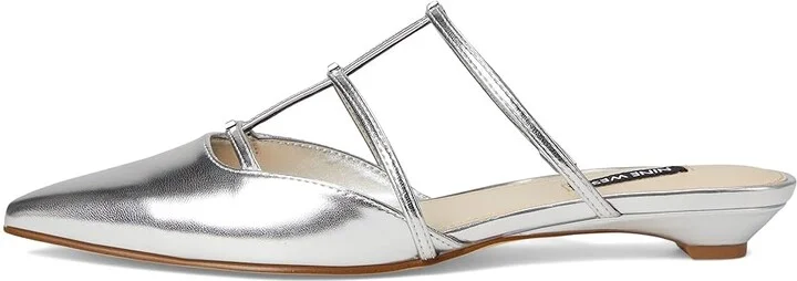 Nine West Paoly Women's Shoes Silver : 8.5 M, Leather/Rubber - Image 6