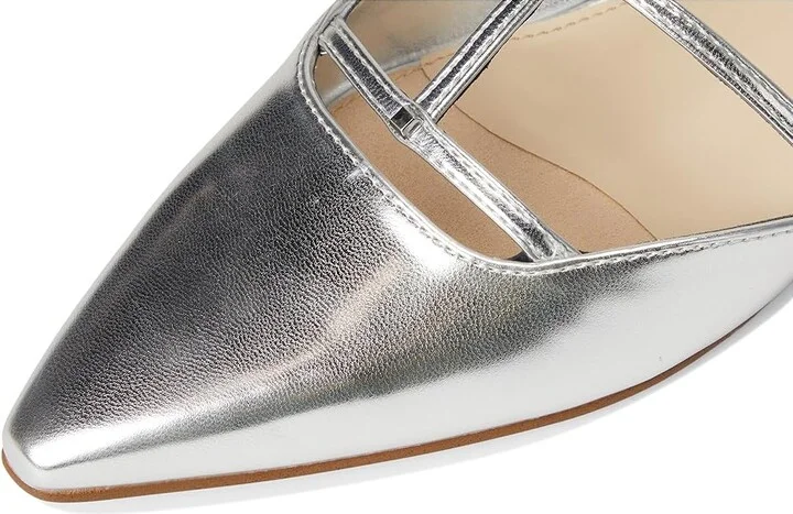 Nine West Paoly Women's Shoes Silver : 8.5 M, Leather/Rubber - Image 7