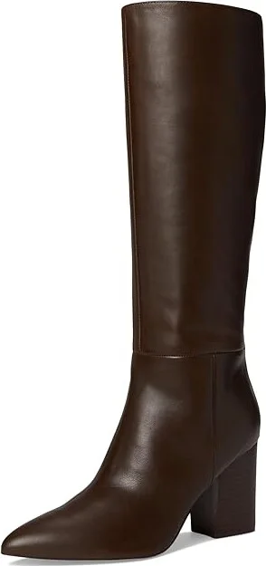 Nine West Peachey Women's Boots Dark Brown Leather : 12 M - Image 5