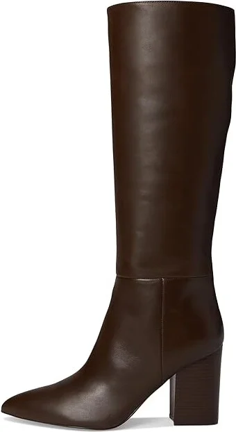 Nine West Peachey Women's Boots Dark Brown Leather : 12 M - Image 6