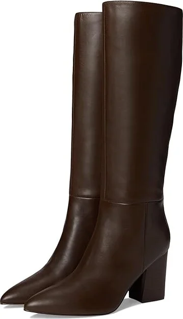 Nine West Peachey Women's Boots Dark Brown Leather : 12 M