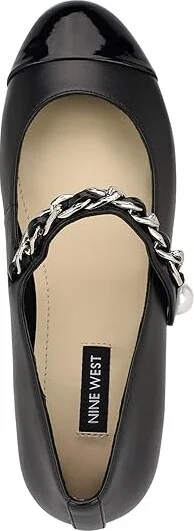 Nine West Platy Women's Flat Shoes Black : 7.5 M, Leather/Rubber - Image 2