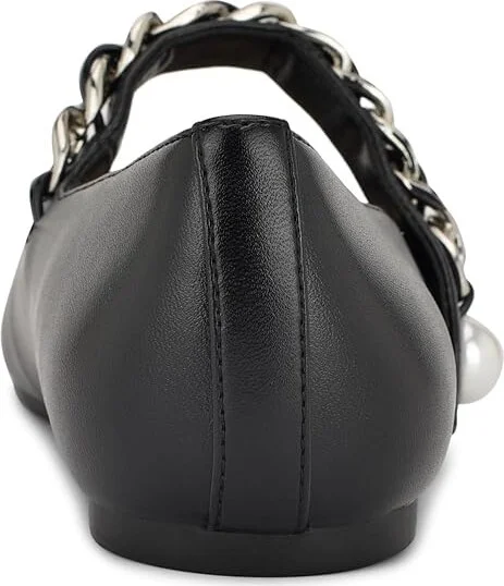 Nine West Platy Women's Flat Shoes Black : 7.5 M, Leather/Rubber - Image 4